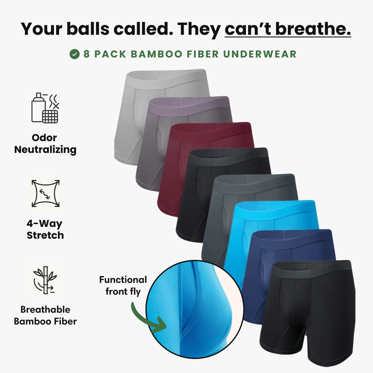 Assence™ Dual Pouch Bamboo Boxers